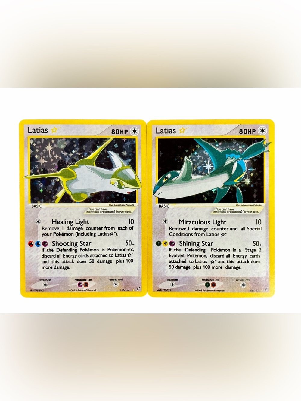 Pokémon latias and latios Gold Star Custom Made